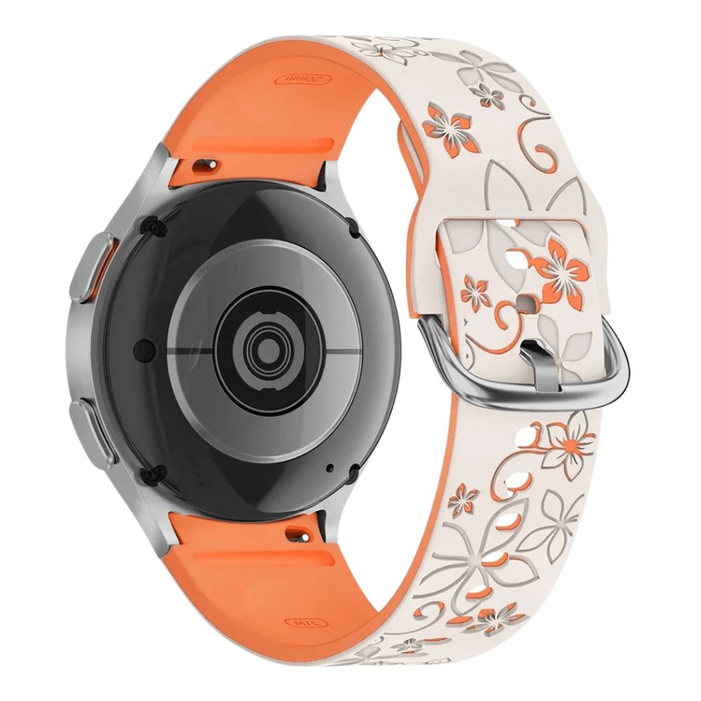 Bene Graviert Blumen Silikon Galaxy Armband