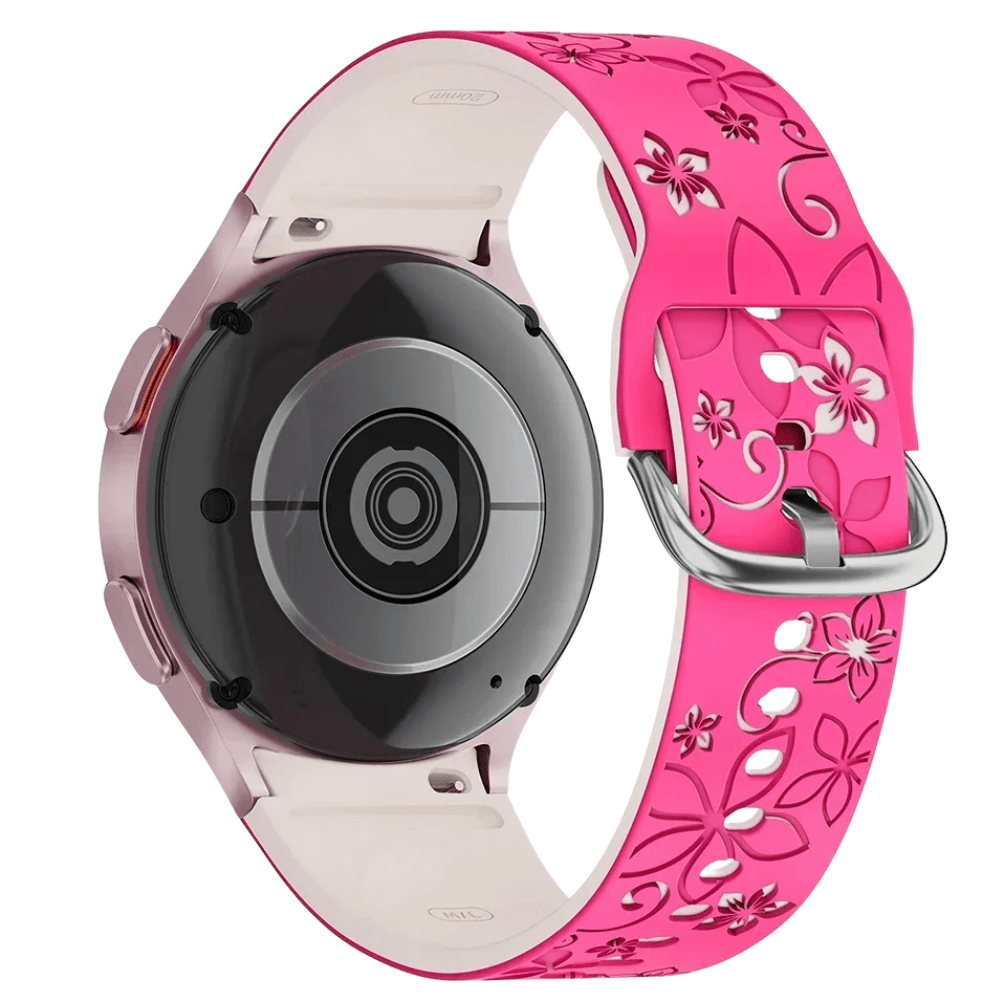 Bene Engraved Floral Silicone Galaxy Band - Astra Straps