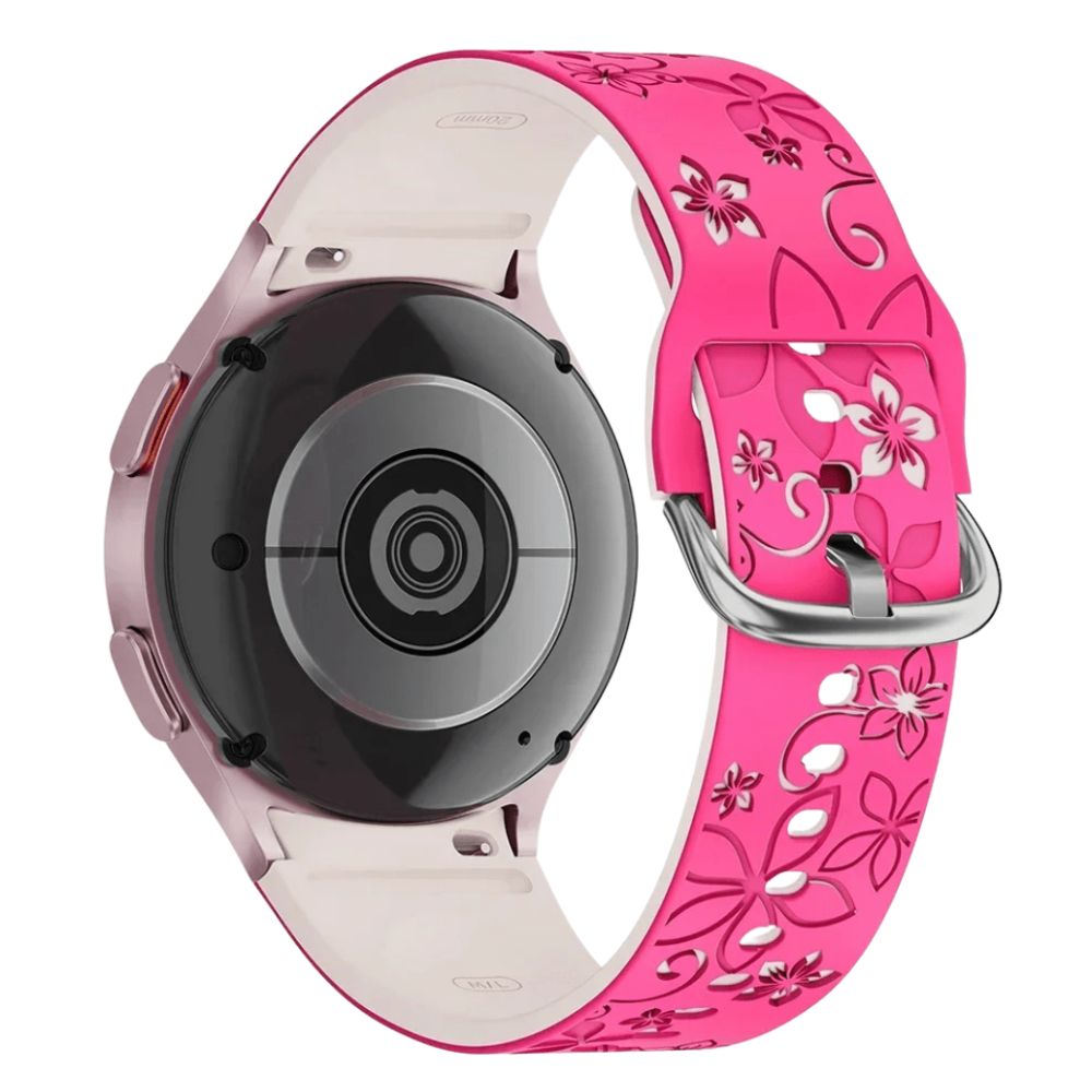 Bene Graviert Blumen Silikon Galaxy Armband