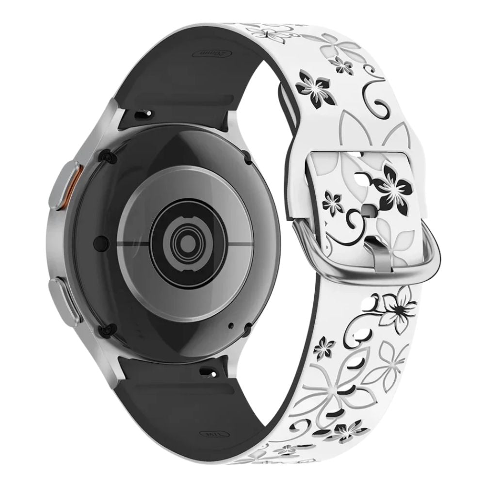 Bene Graviert Blumen Silikon Galaxy Armband