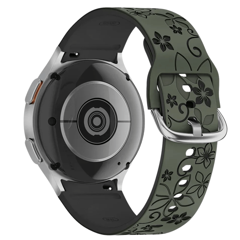 Bene Engraved Floral Silicone Galaxy Band - Astra Straps