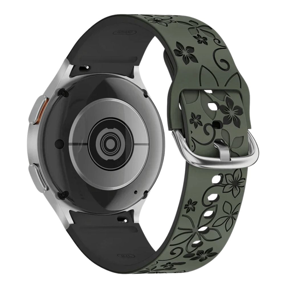 Bene Graviert Blumen Silikon Galaxy Armband