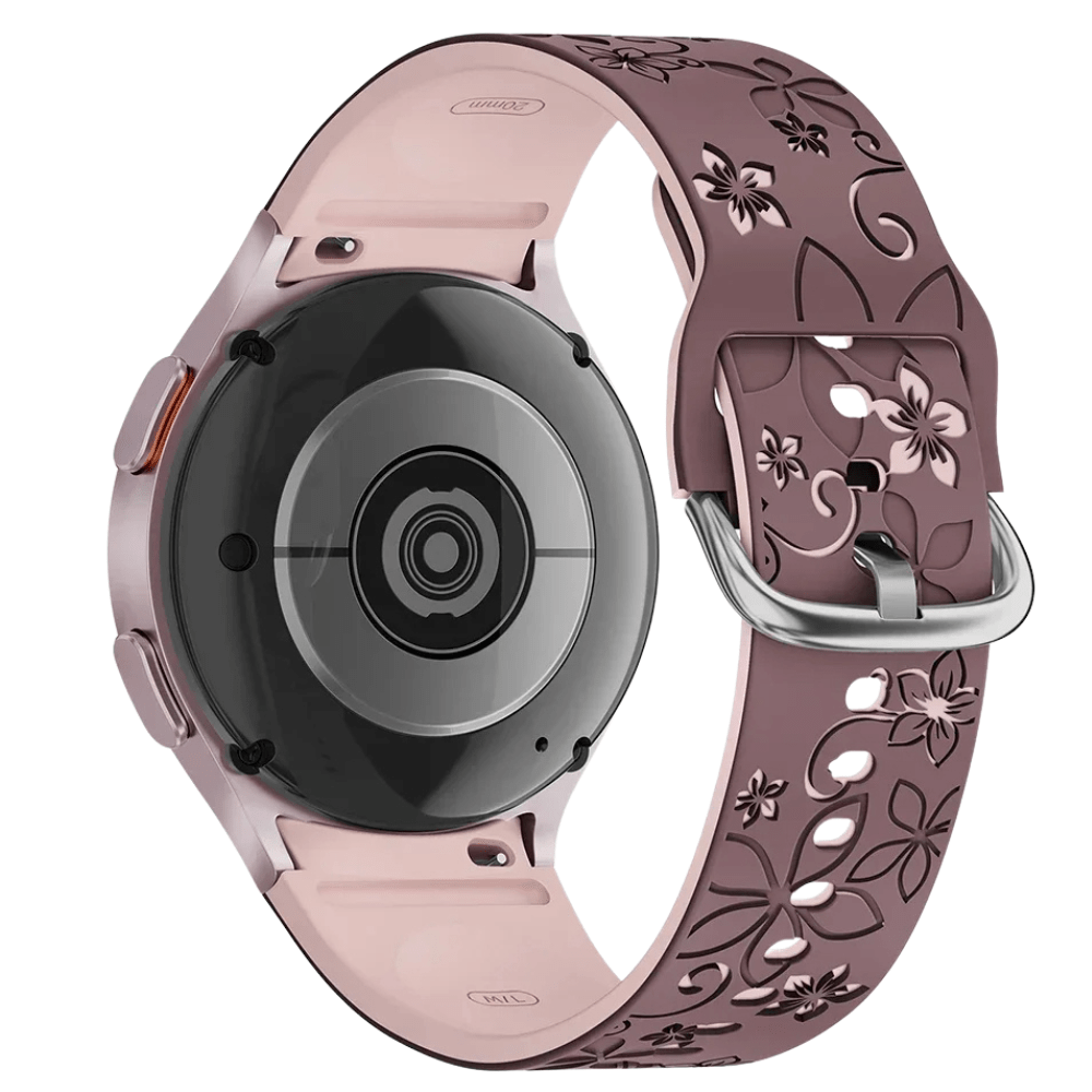 Bene Engraved Floral Silicone Galaxy Band - Astra Straps