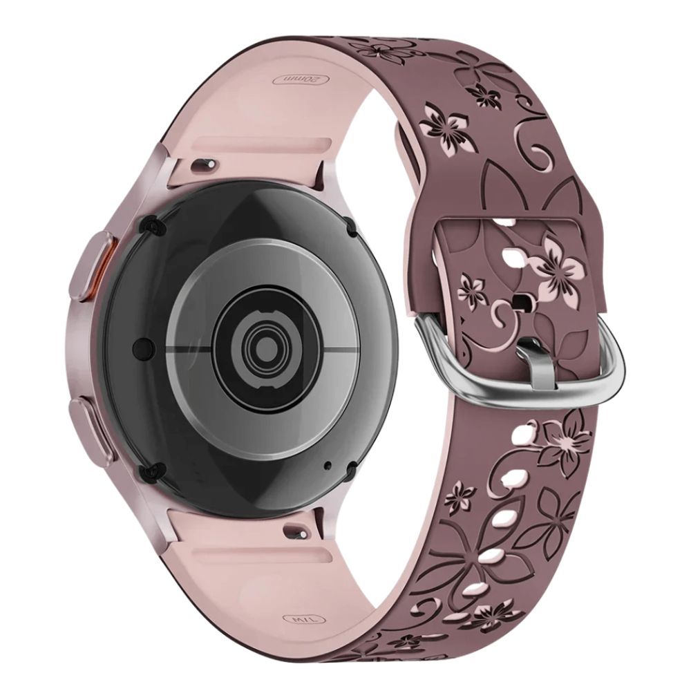 Bene Graviert Blumen Silikon Galaxy Armband