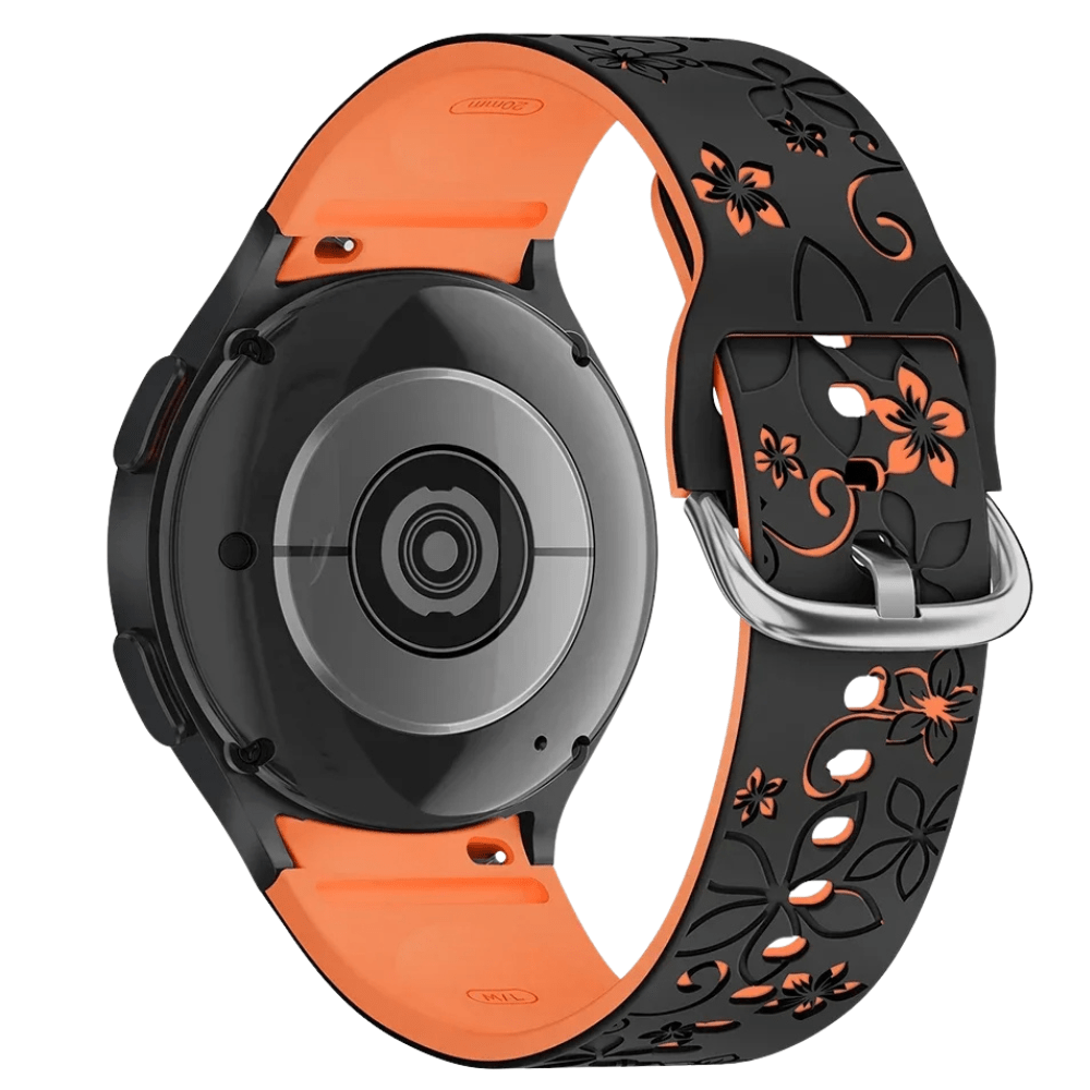 Bene Engraved Floral Silicone Galaxy Band - Astra Straps