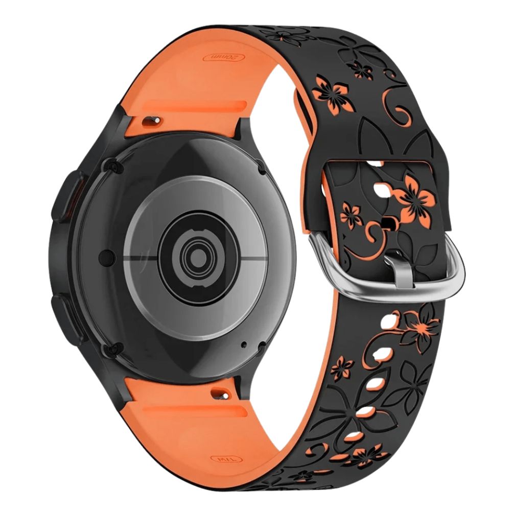 Bene Graviert Blumen Silikon Galaxy Armband