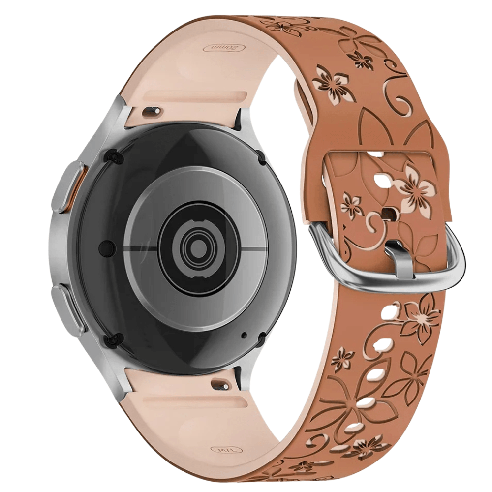 Bene Engraved Floral Silicone Galaxy Band - Astra Straps