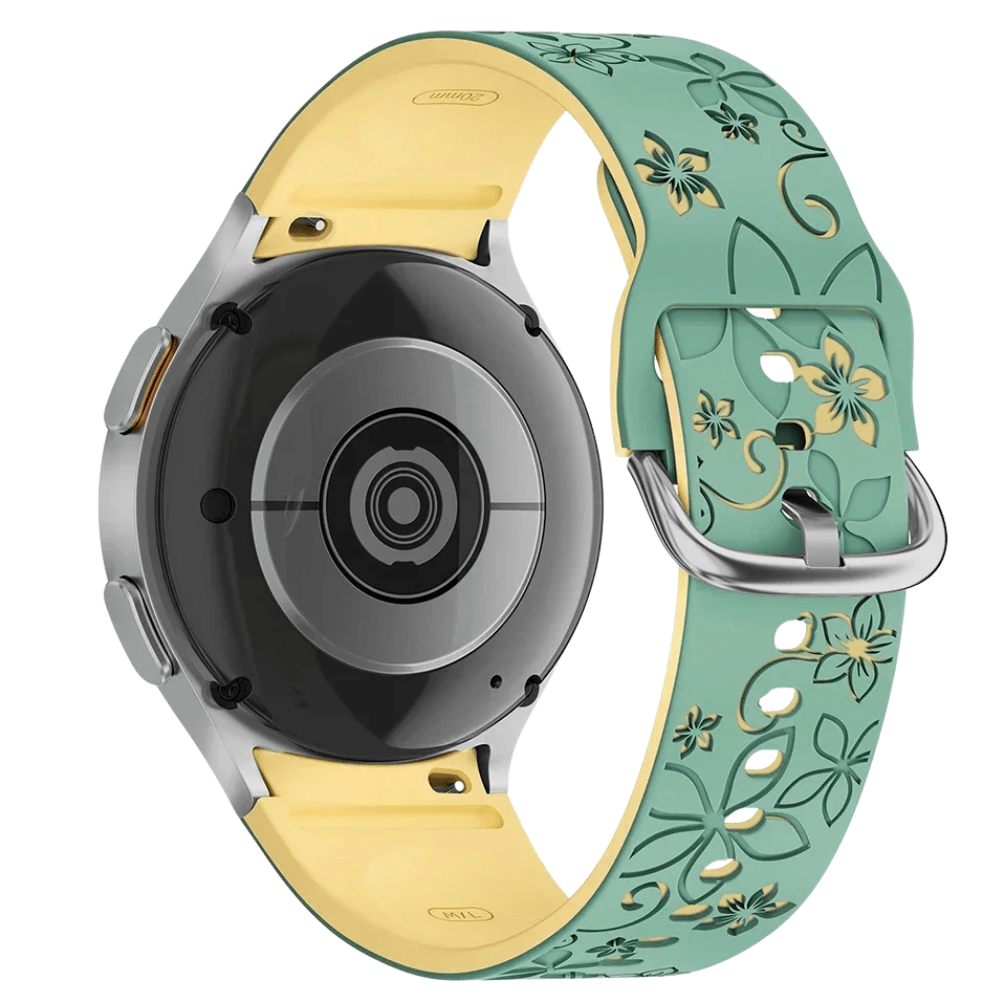 Bene Engraved Floral Silicone Galaxy Band - Astra Straps