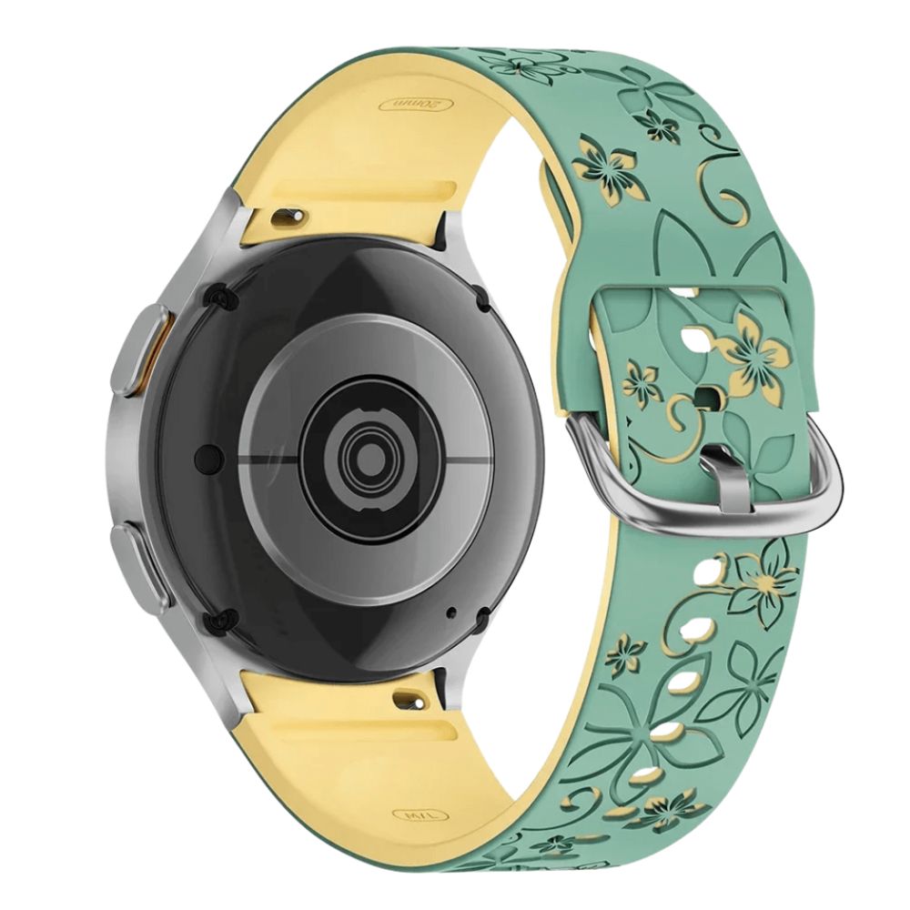 Bene Graviert Blumen Silikon Galaxy Armband