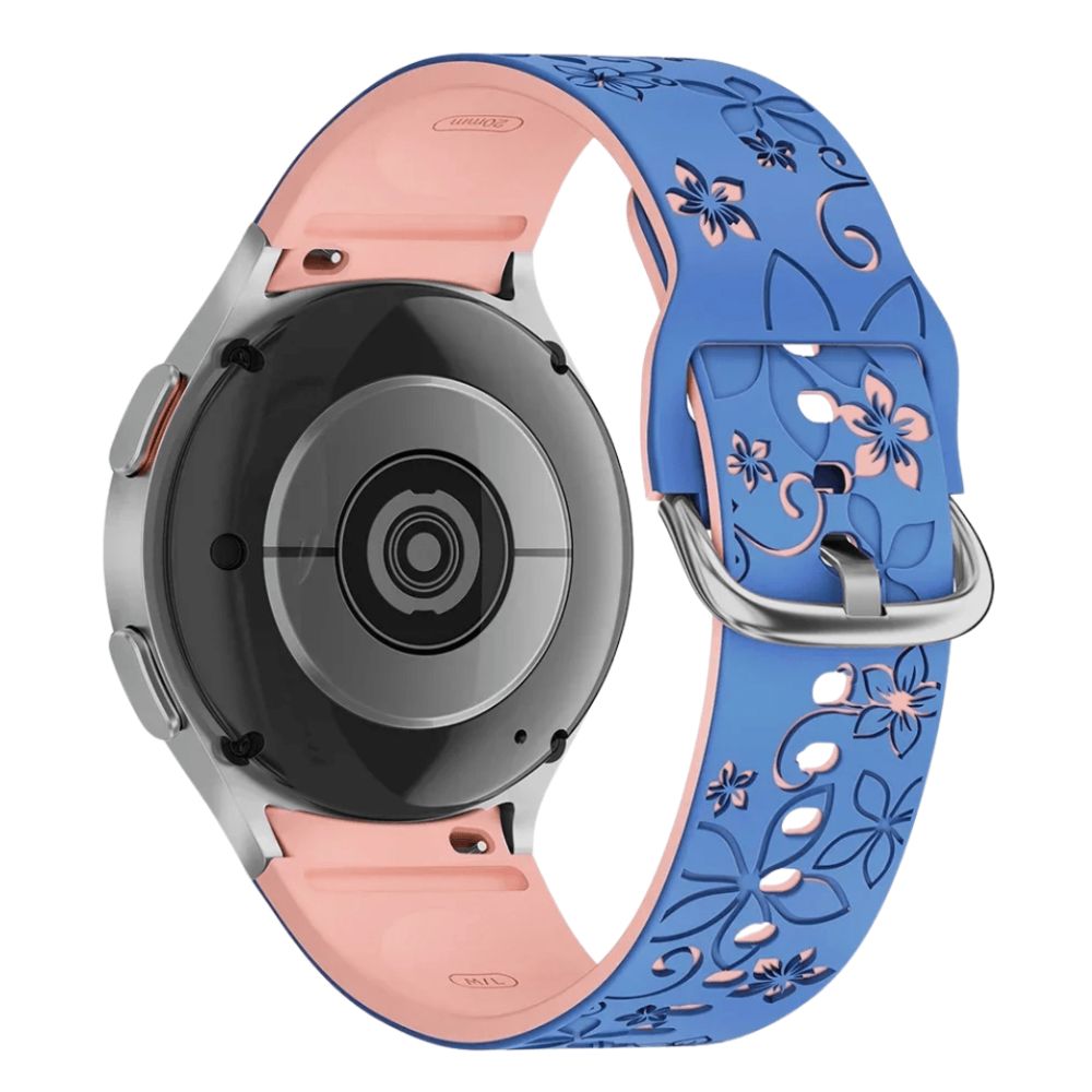 Bene Graviert Blumen Silikon Galaxy Armband