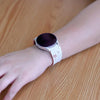 Bene Graviert Blumen Silikon Galaxy Armband