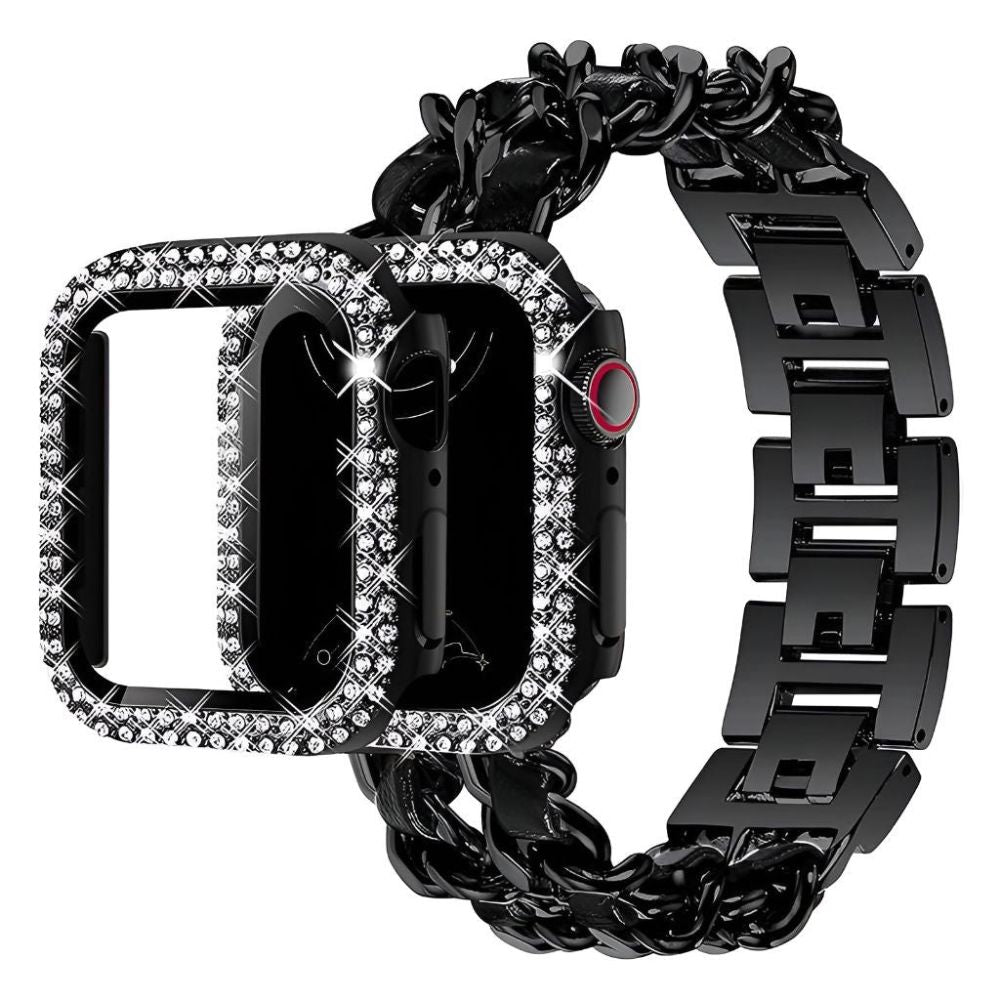 Carpe Luxus Stahl Lederarmband + Gehäuse
