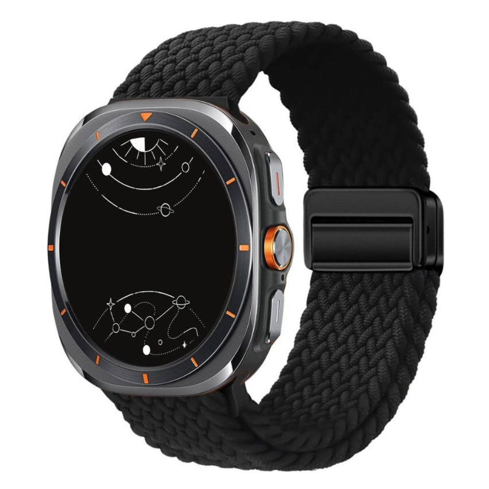 Ceno Magnetisches Geflochtenes Nylon-Schlaufen Armband für Galaxy Watch Ultra