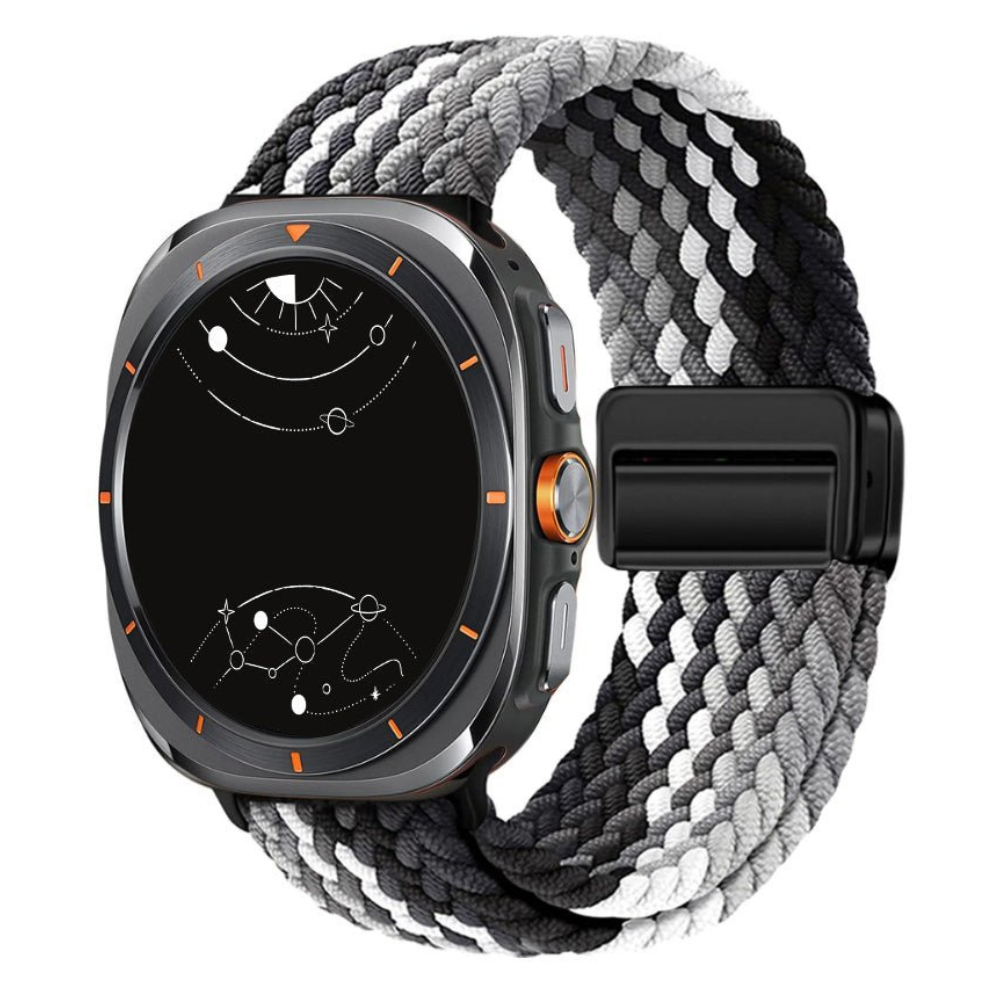 Ceno Magnetisches Geflochtenes Nylon-Schlaufen Armband für Galaxy Watch Ultra