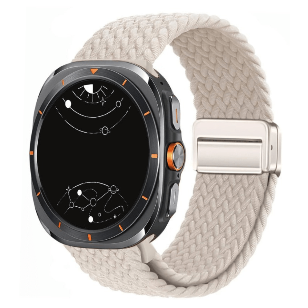 Ceno Magnetisches Geflochtenes Nylon-Schlaufen Armband für Galaxy Watch Ultra