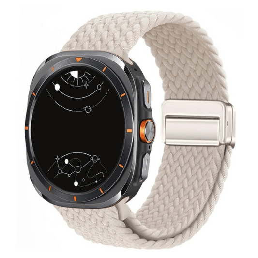 Ceno Magnetisches Geflochtenes Nylon-Schlaufen Armband für Galaxy Watch Ultra