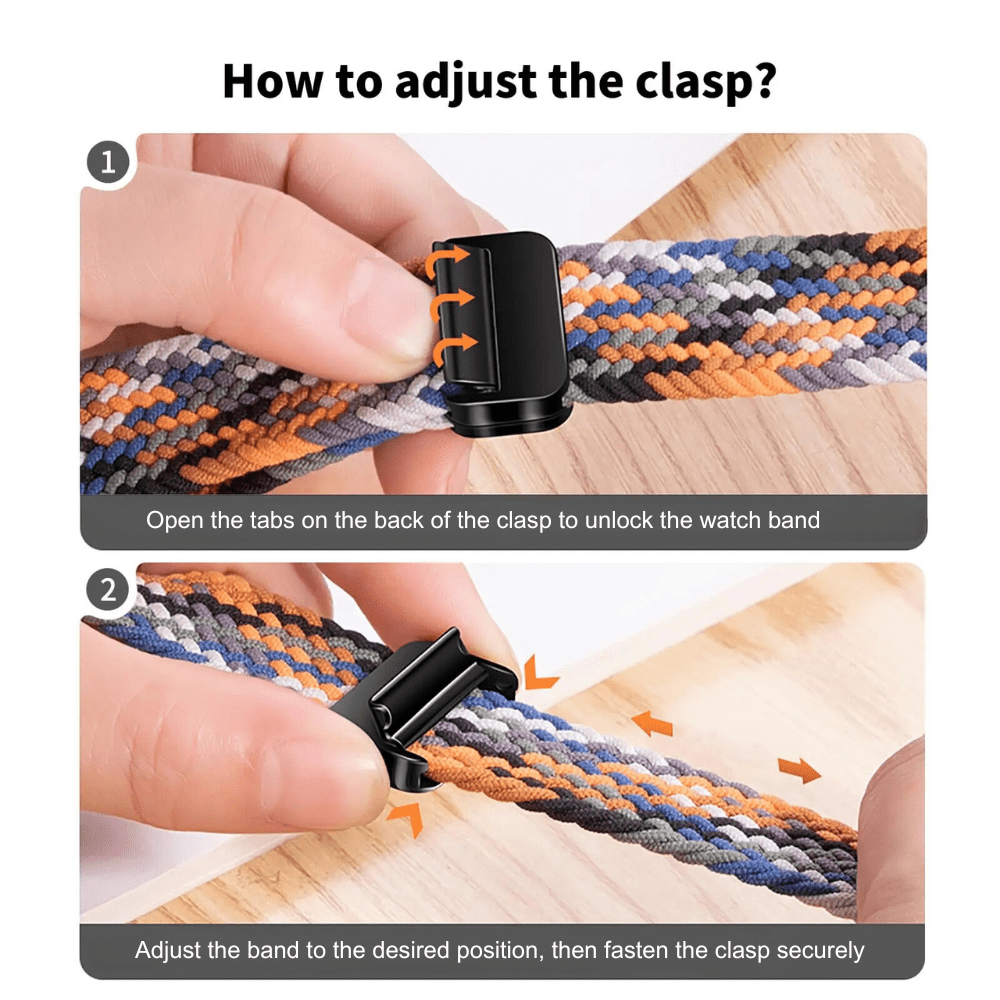 Ceno Magnetisches Geflochtenes Nylon-Schlaufen Armband für Galaxy Watch Ultra