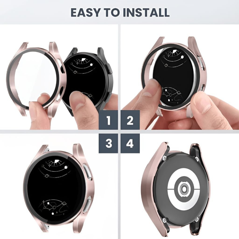 Ceu Stoßfestes Galaxy Watch Case mit Displayschutzfolie