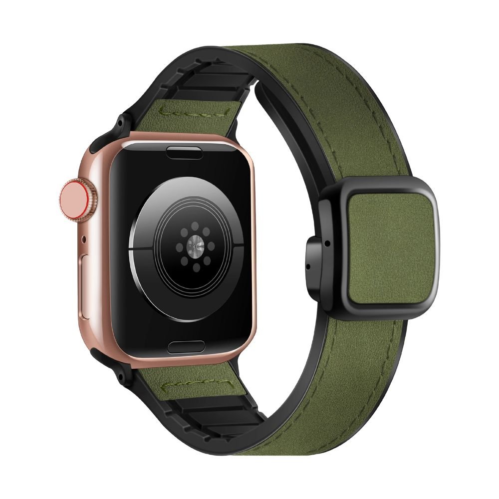 Confero Genuine Leather Band With Silicone Magnetic Buckle - Astra Straps
