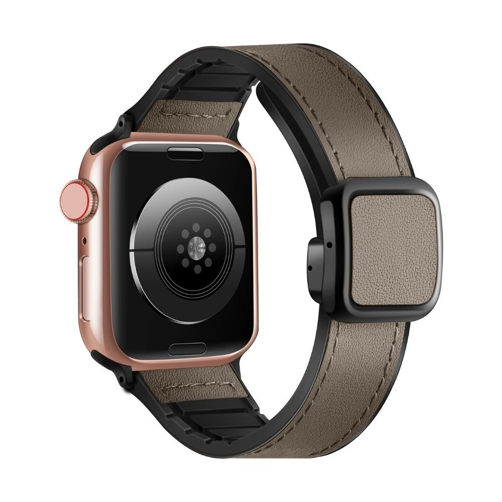 Confero Genuine Leather Band With Silicone Magnetic Buckle - Astra Straps