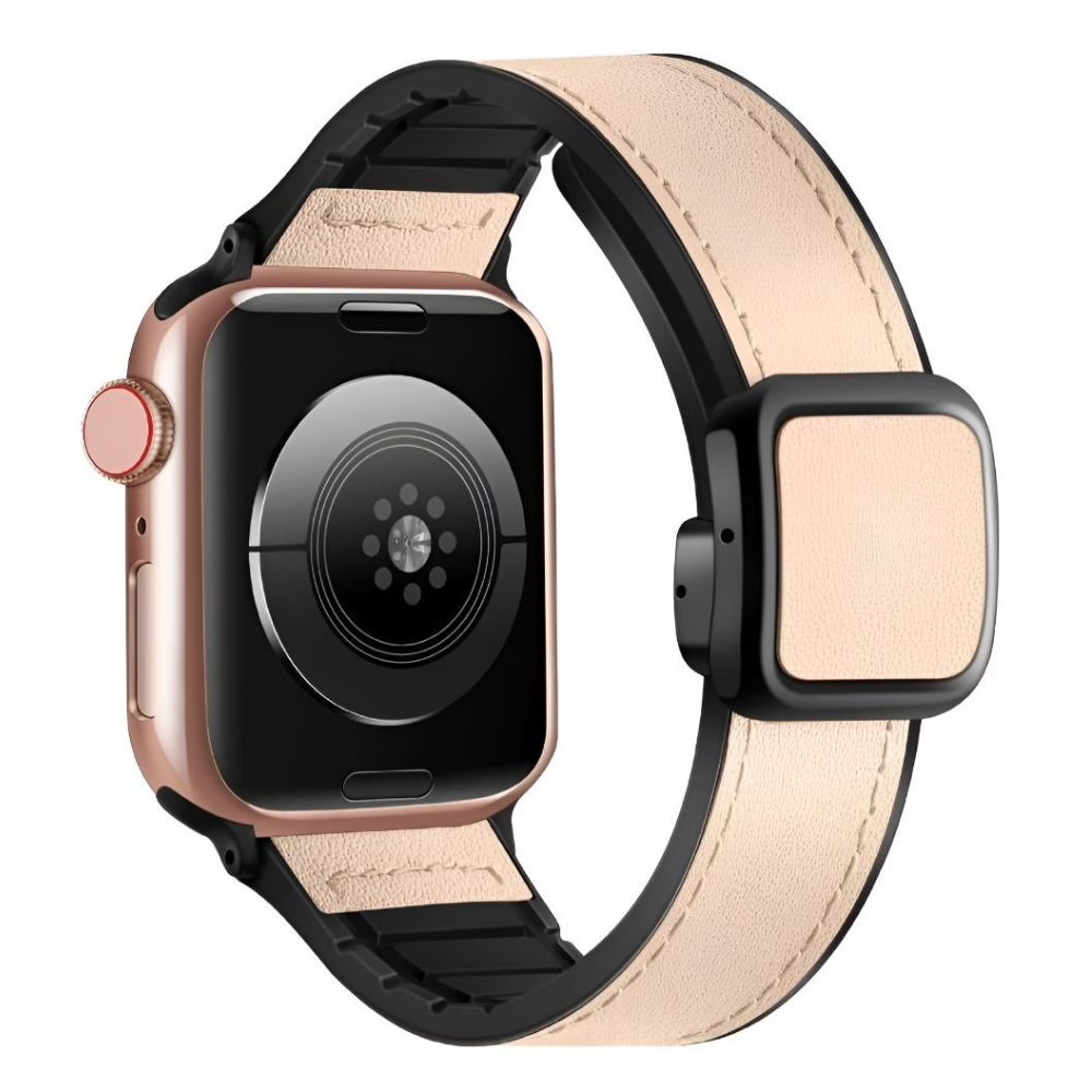 Confero Genuine Leather Band With Silicone Magnetic Buckle - Astra Straps