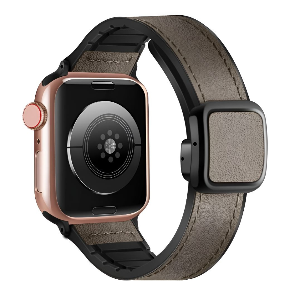 Confero Genuine Leather Band With Silicone Magnetic Buckle - Astra Straps