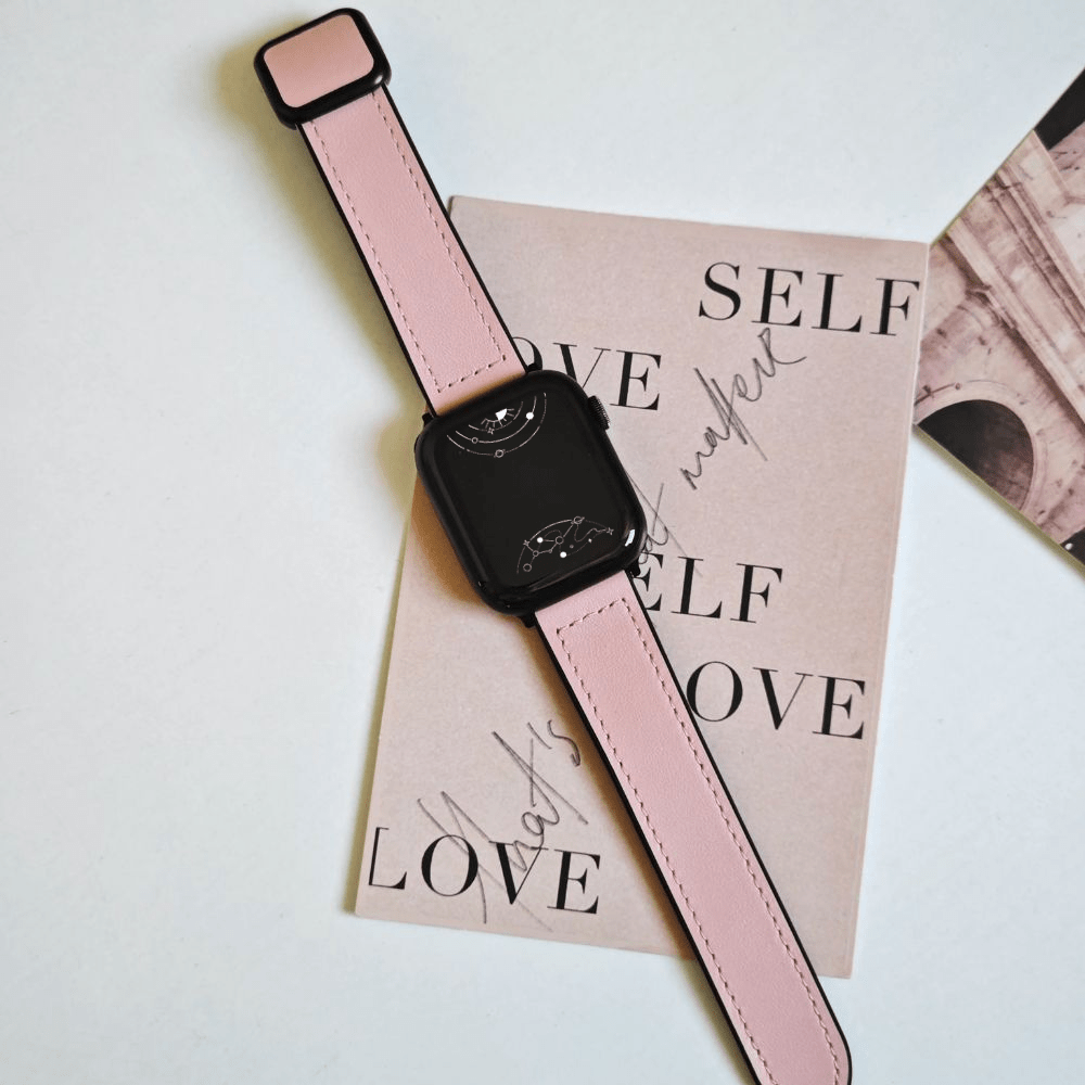 Confero Genuine Leather Band With Silicone Magnetic Buckle - Astra Straps