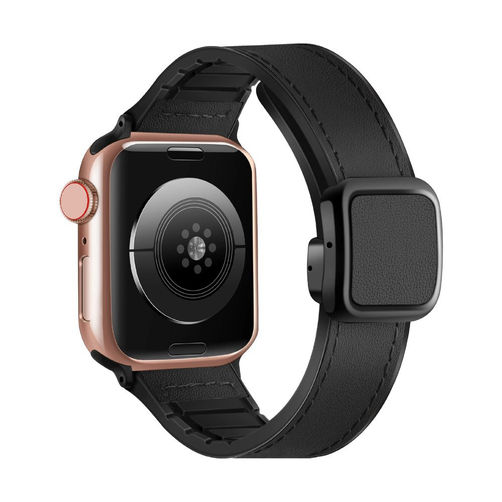 Confero Genuine Leather Band With Silicone Magnetic Buckle - Astra Straps