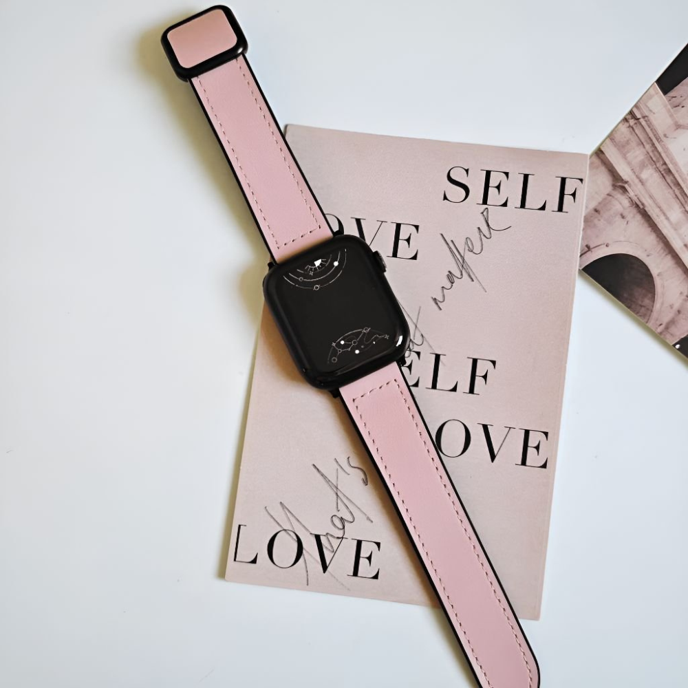 Confero Genuine Leather Band With Silicone Magnetic Buckle - Astra Straps