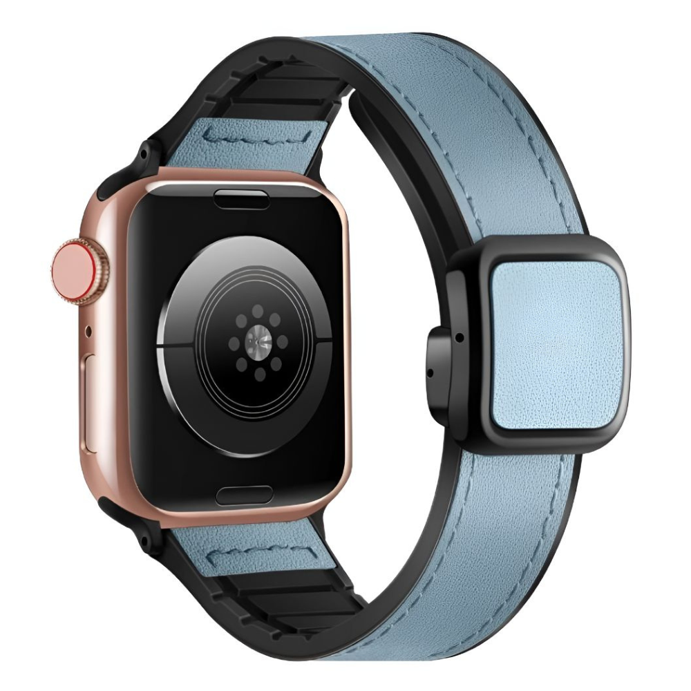 Confero Genuine Leather Band With Silicone Magnetic Buckle - Astra Straps