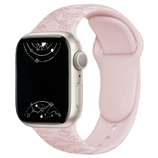 Flos Graviertes Silikon Armband