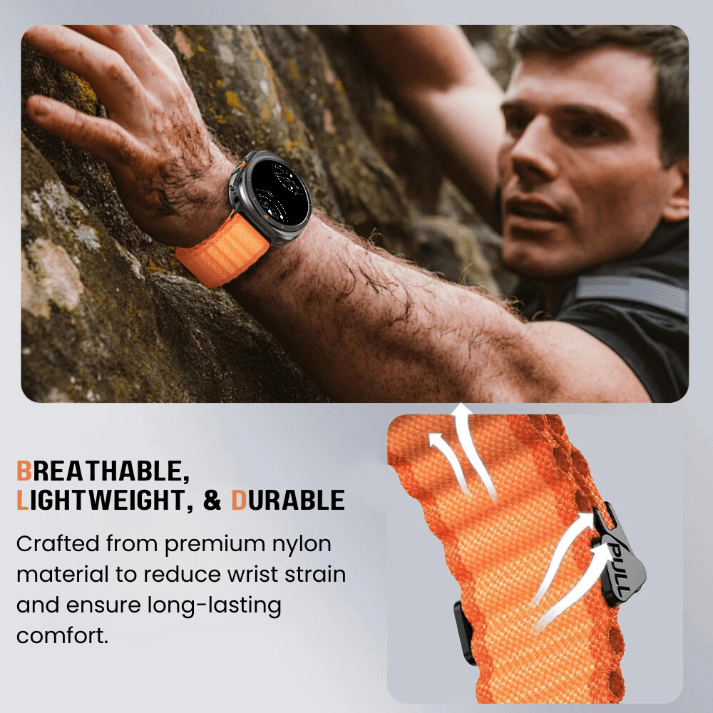 Fruor Nylon-Sport-Schlaufen Armband für Galaxy Watch Ultra