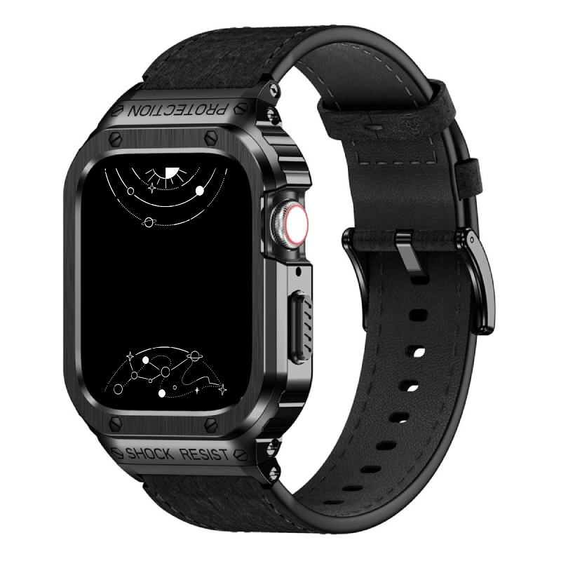 Fumi Genuine Leather Band With Metal Case - Astra Straps