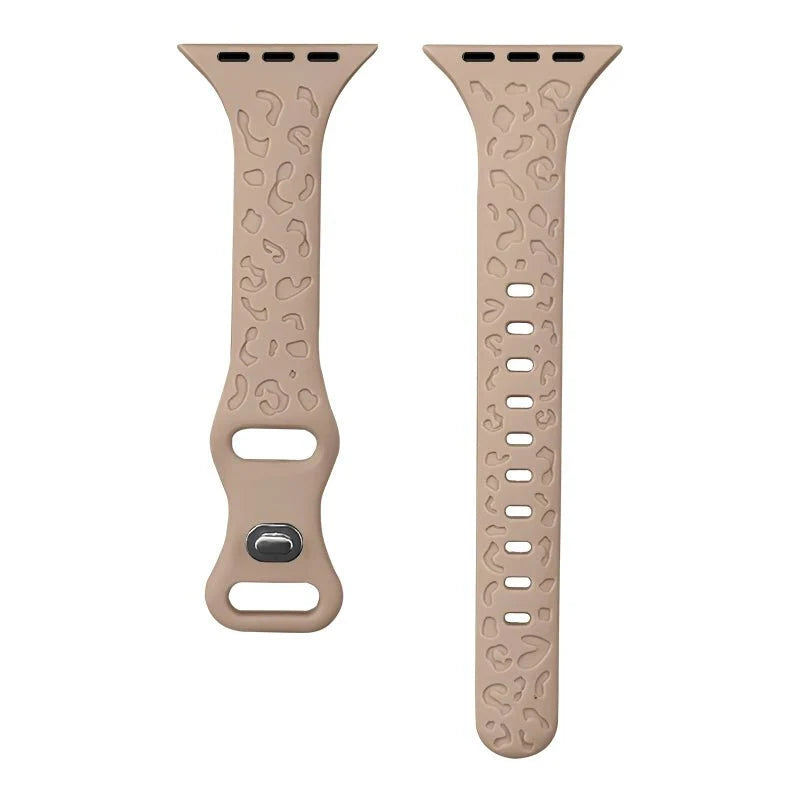 Gratus Leopard Engraved Slim Silicone Band - Astra Straps