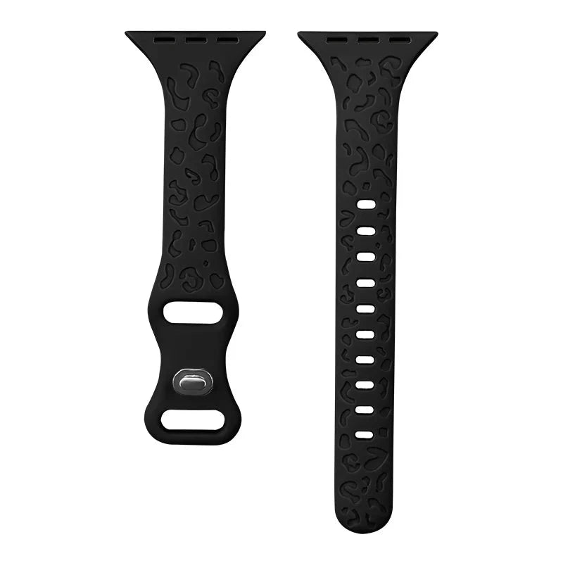 Gratus Leopard Engraved Slim Silicone Band - Astra Straps