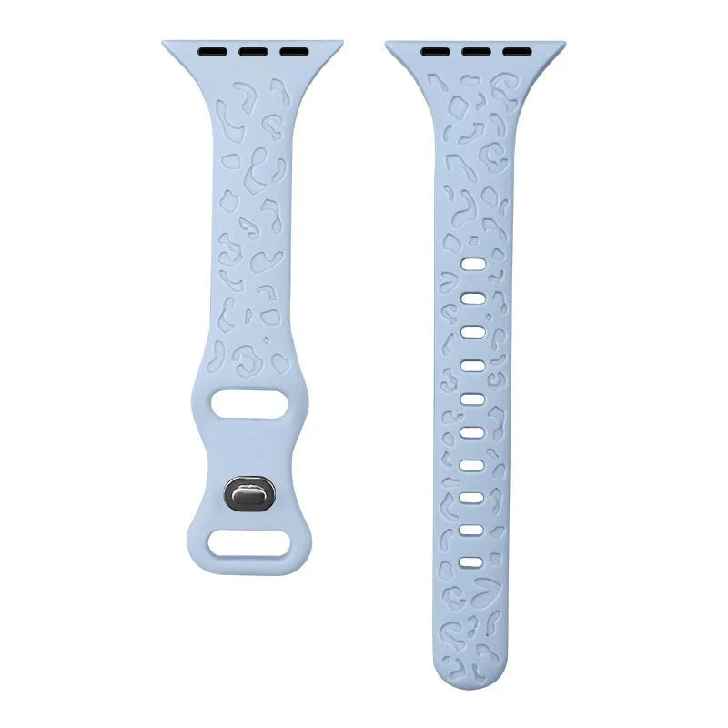 Gratus Leopard Engraved Slim Silicone Band - Astra Straps