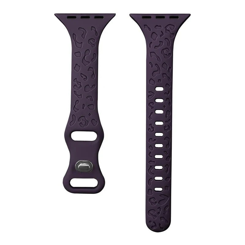 Gratus Leopard Engraved Slim Silicone Band - Astra Straps