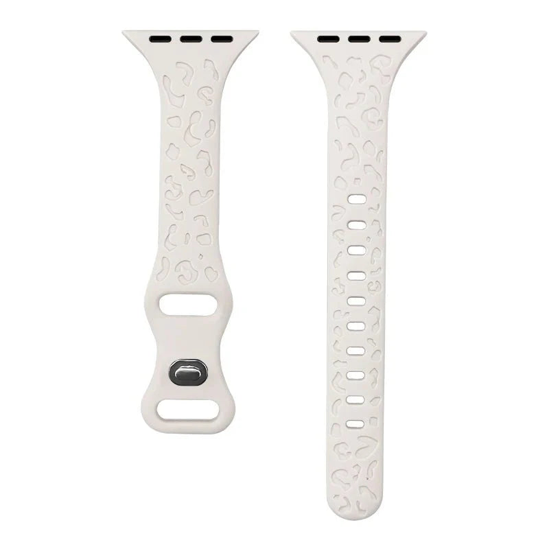 Gratus Leopard Engraved Slim Silicone Band - Astra Straps