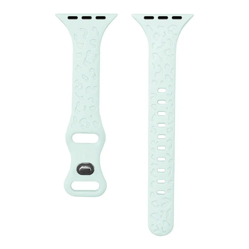 Gratus Leopard Engraved Slim Silicone Band - Astra Straps