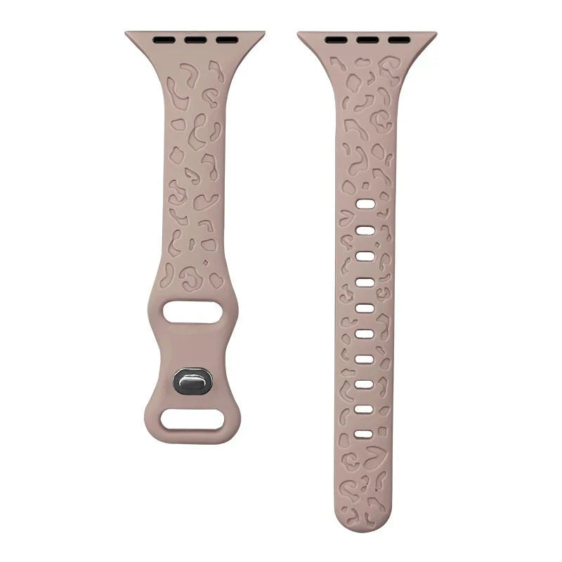Gratus Leopard Engraved Slim Silicone Band - Astra Straps
