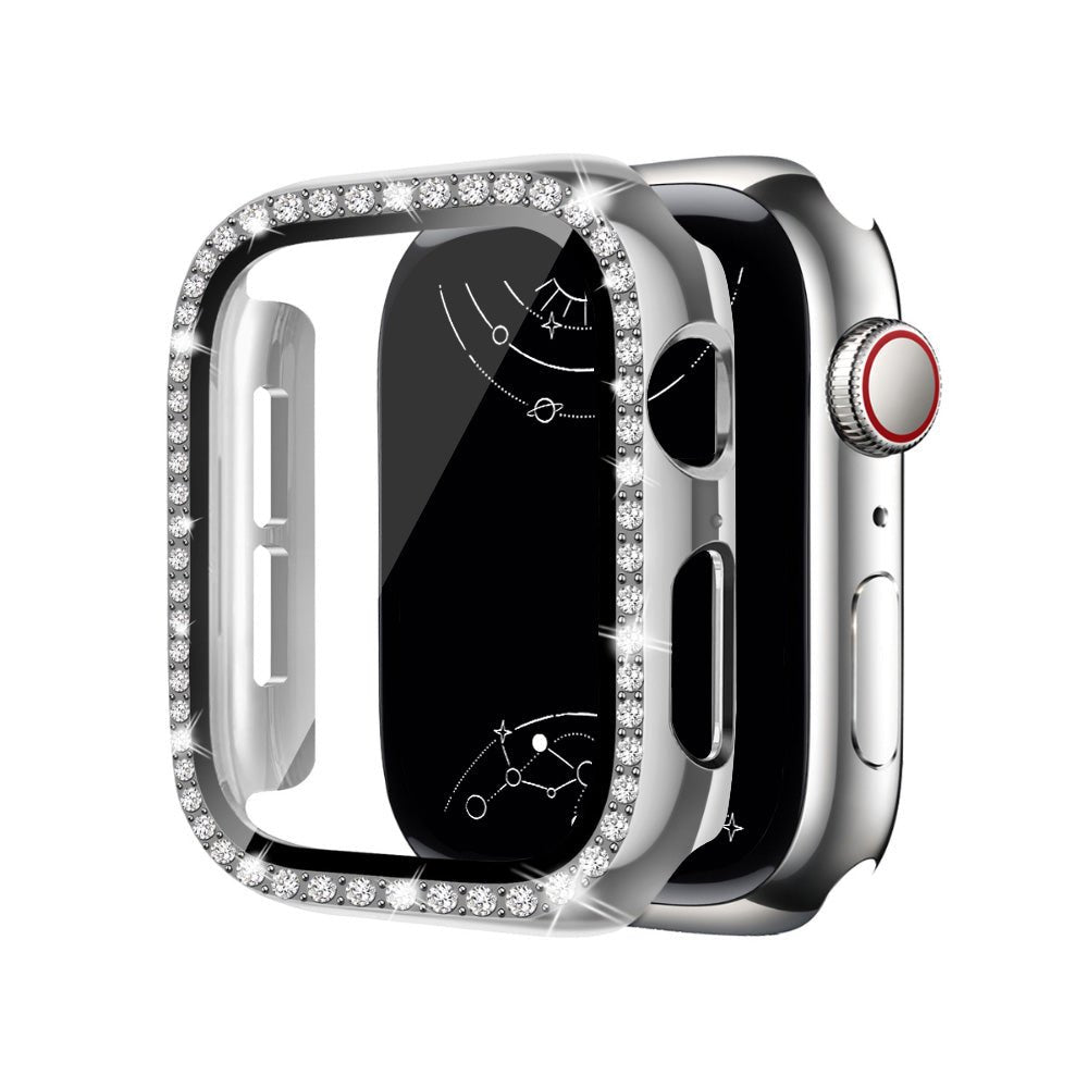 Indigeo Bling Diamant Gehärtetes Glas Gehäuse für Apple Watch Series 10