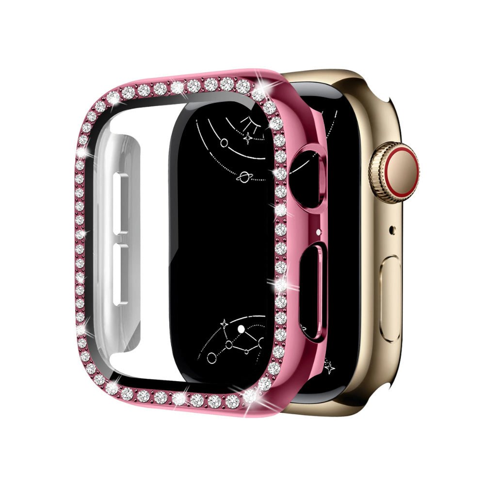 Indigeo Bling Diamant Gehärtetes Glas Gehäuse für Apple Watch Series 10