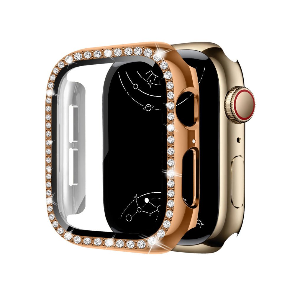 Indigeo Bling Diamant Gehärtetes Glas Gehäuse für Apple Watch Series 10