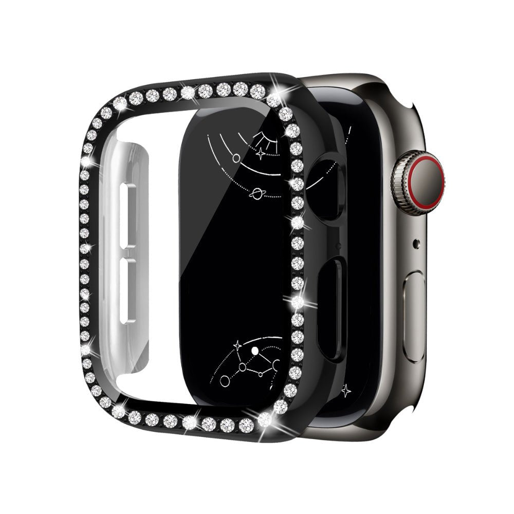 Indigeo Bling Diamant Gehärtetes Glas Gehäuse für Apple Watch Series 10