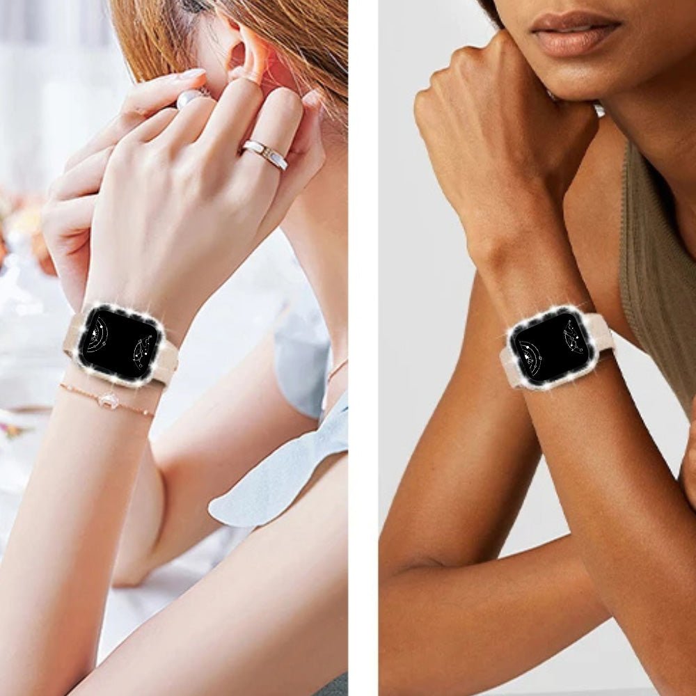 Indigeo Bling Diamant Gehärtetes Glas Gehäuse für Apple Watch Series 10