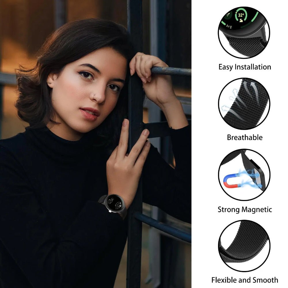 Infigo Magnetische Milanese Stahl Armband für Google Pixel Watch
