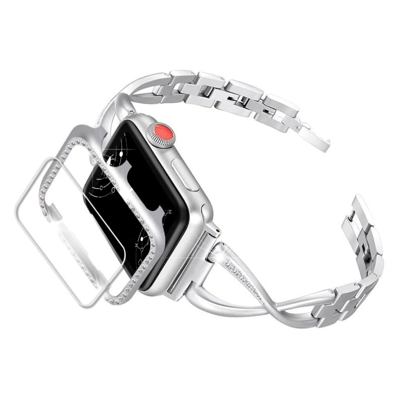 Isabella Luxury Diamond Metal Band + Case - Astra Straps