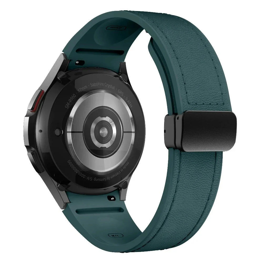 Plurimi Genuine Leather And Silicone Galaxy Band - Astra Straps
