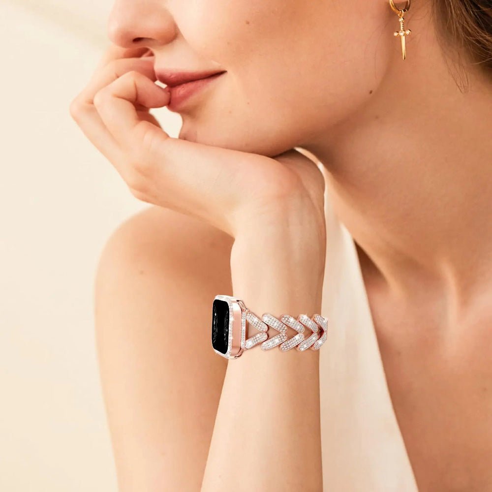 Polleo Diamond Bedazzled Luxus Stahl Armband