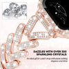 Polleo Diamond Bedazzled Luxus Stahl Armband